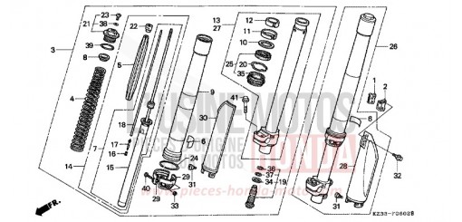 GABEL, VORNE CR250RP de 1993